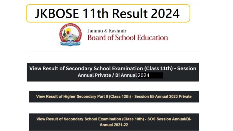 JKBOSE 11th Result 2024, Download Marksheet @ Jkbose.nic.in - JKYouth