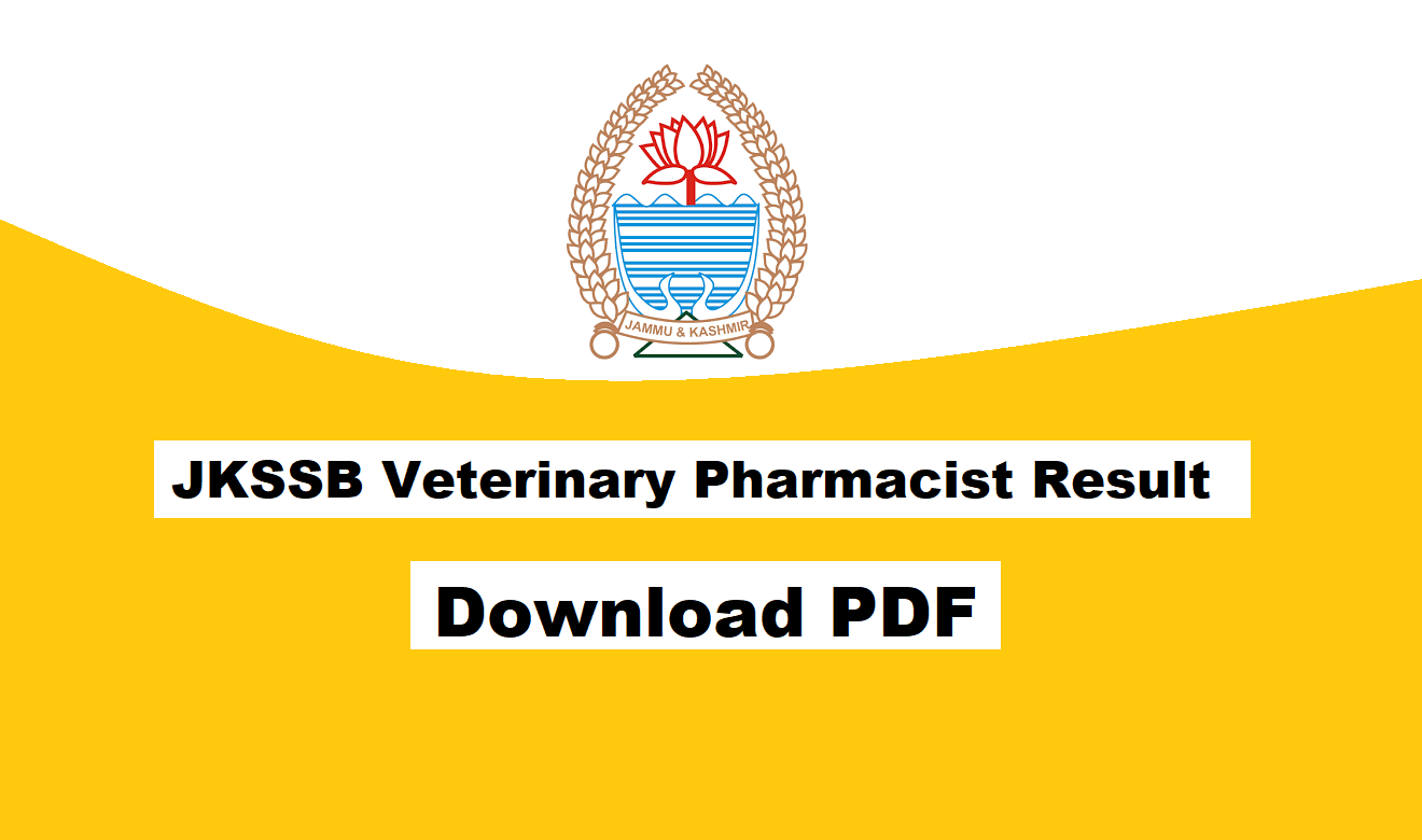JKSSB Veterinary Pharmacist Result