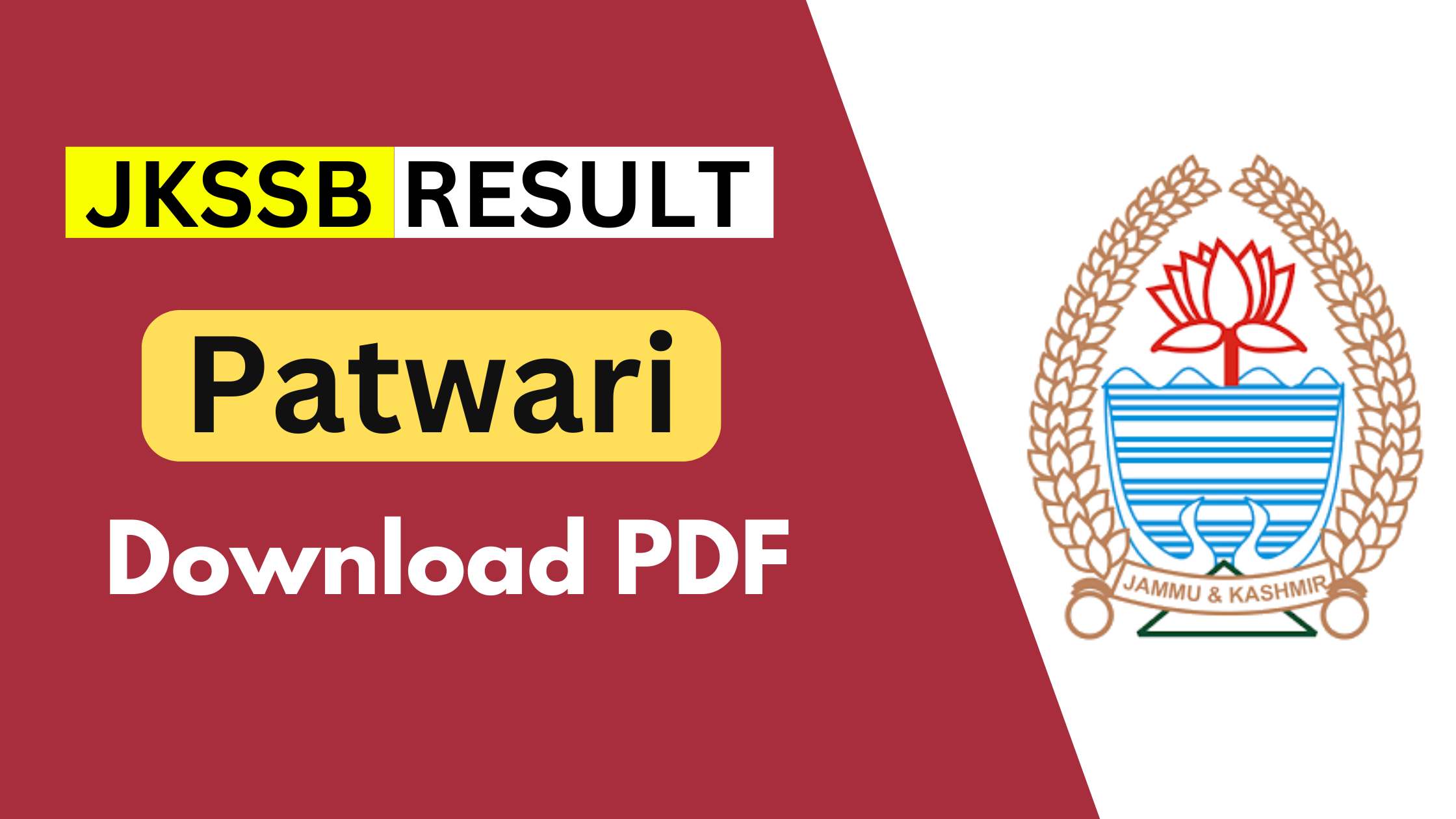 JKSSB Patwari Result 2024 PDF