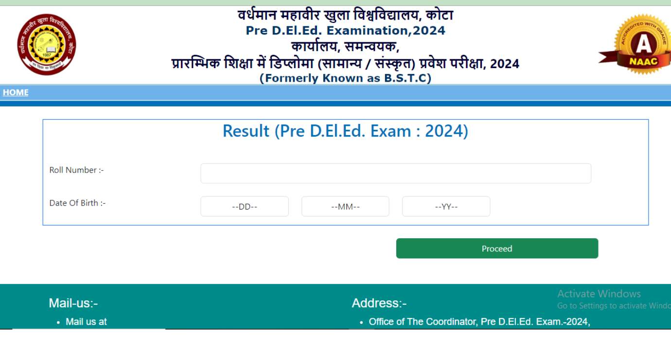 BSTC Rajasthan Pre-DElEd Result 2024