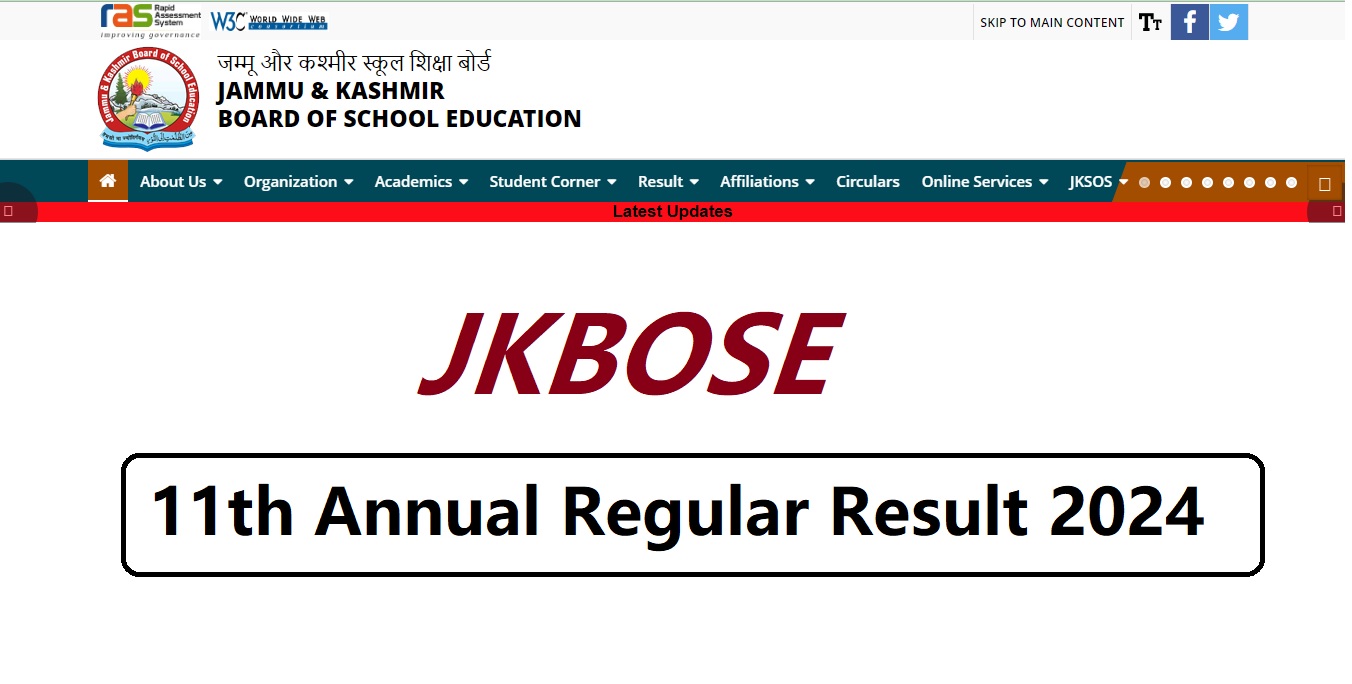 JKBOSE 11th Result 2024 Declared