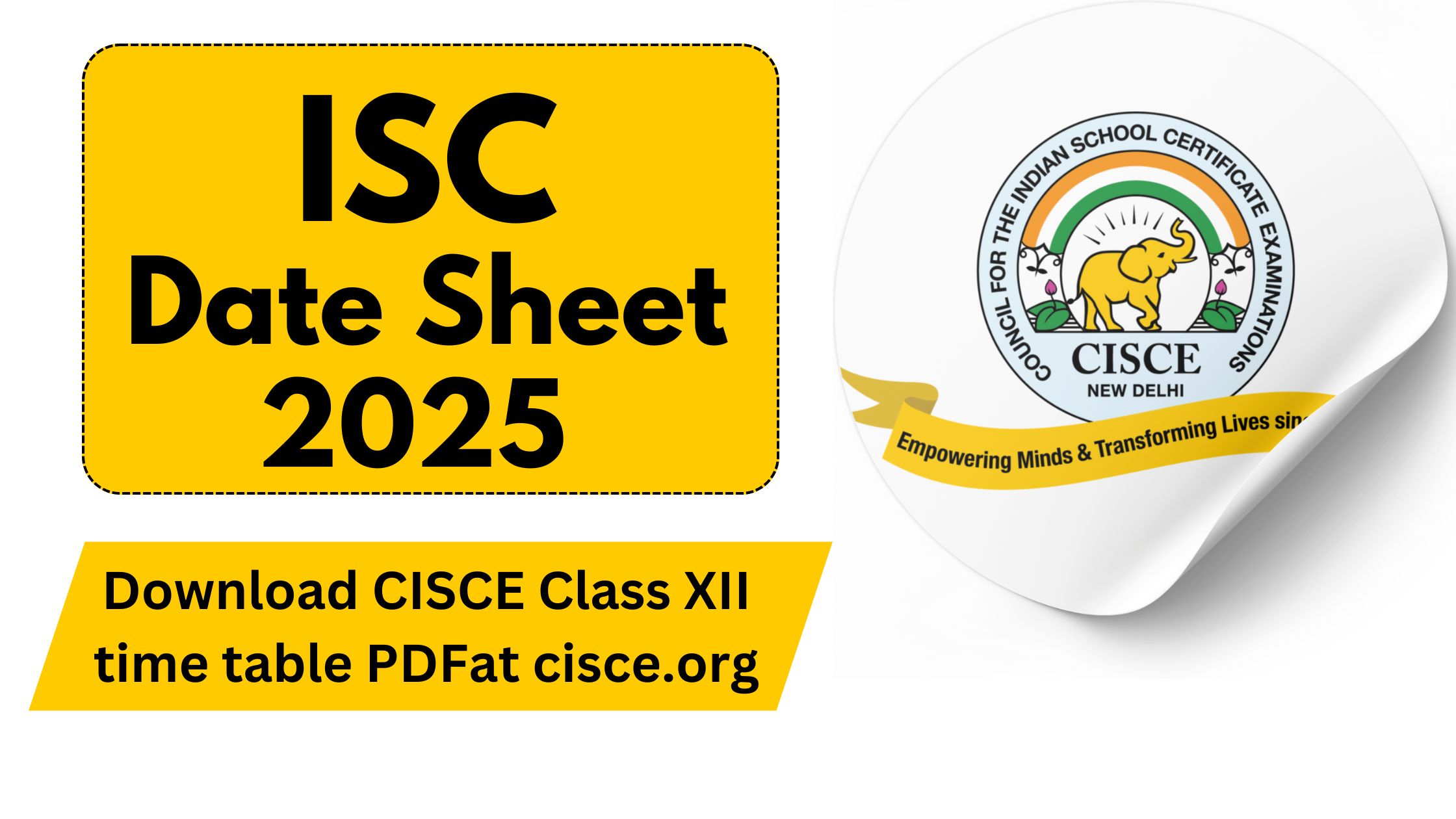 ISC Exam 2025 Date Sheet