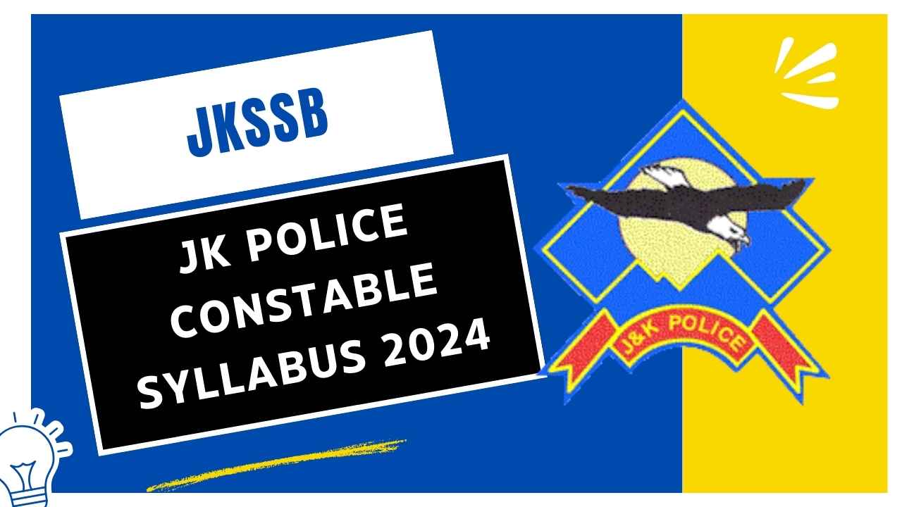 JK Police Constable Syllabus 2024 PDF